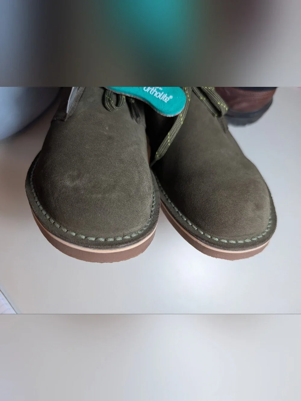Clarks Men's Size 10.5W Suede Bushacre Chukka Boots in Olive NWT